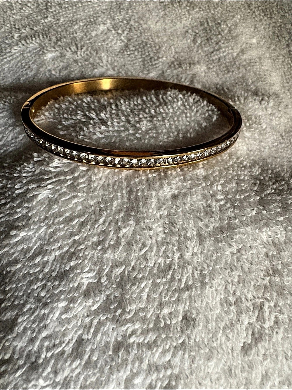 Gold Rhinestone Bangle New